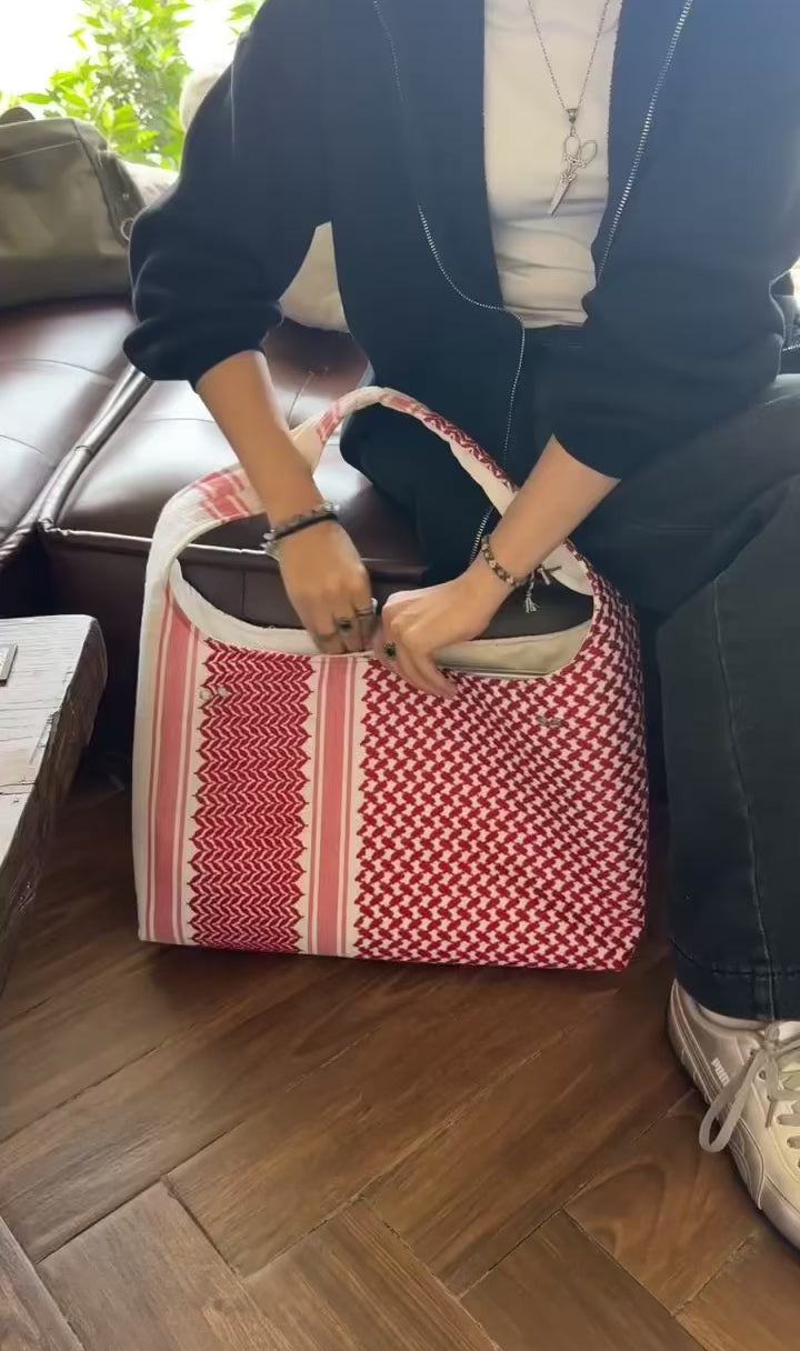 LARGE Shemagh Hobo Bag